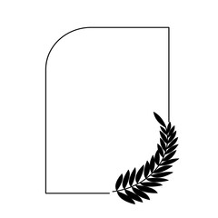 Decorative floral wedding invitation frame