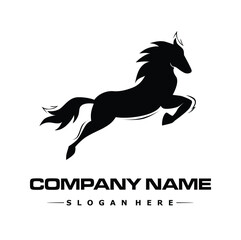 Fototapeta na wymiar Vector illustration logo symbol horse isolated on white background