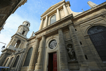 Saint-Sulpice church side view, Paris, France