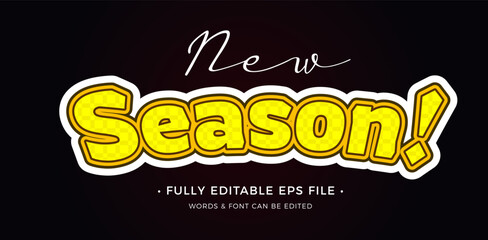 New Season editable vector text effect