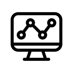 Editable dashboard, computer, chart vector icon. SEO, marketing, business. Part of a big icon set family. Perfect for web and app interfaces, presentations, infographics, etc