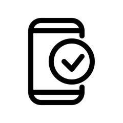 Editable mobile verification vector icon. SEO, marketing, business. Part of a big icon set family. Perfect for web and app interfaces, presentations, infographics, etc