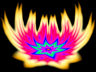 Star Fire Abstract Digital Painting
