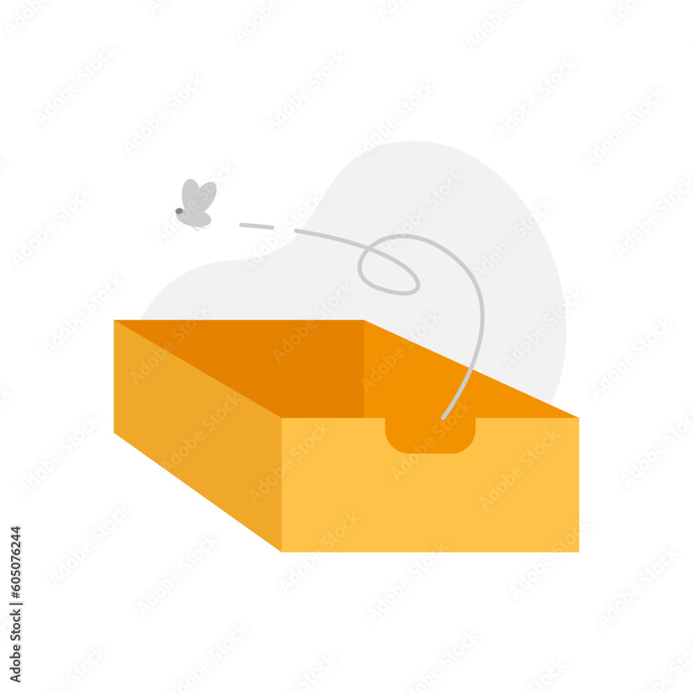 Poster empty folder, no data concept illustration flat design vector eps10. modern graphic element for land