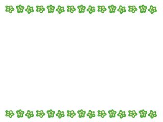 かわいいオクラのフレーム／手描きイラスト素材