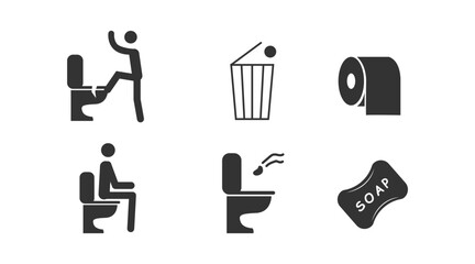 Toilet Public Sign Symbol Icon Pictogram