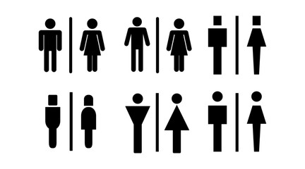 WC Symbole, signs, icons, sanitär, piktogramm