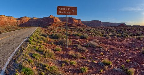 South Entry Sign for Valley of the Gods Utah