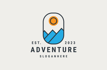 adventure logo vector icon illustration hipster vintage retro .