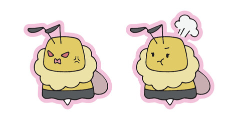 メスのミツバチ、表情二種セット