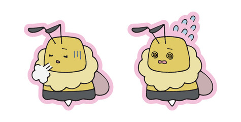 メスのミツバチ、表情二種セット