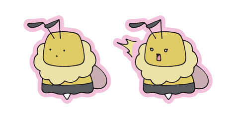 メスのミツバチ、表情二種セット