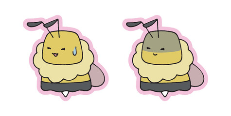 メスのミツバチ、表情二種セット