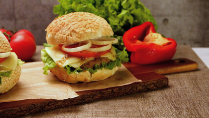 Homemade veggie burger