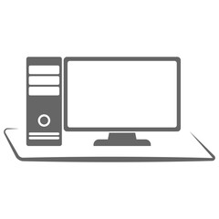 Computer PC icon logo design
