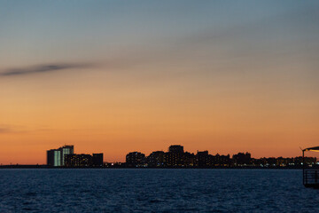 vista del mar al atardecer en Puerto Pe&ntilde;asco Sonora