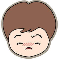 찡그린 어린이

