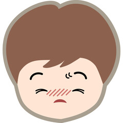 찡그린 어린이

