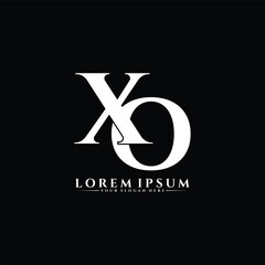Letter XO luxury logo design vector