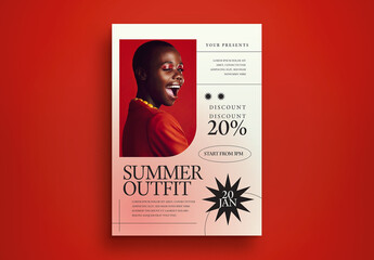 Minimalist Gradient Summer Fashion Flyer Layout