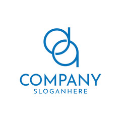 design a clever monogram logo in letter DA