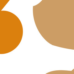 Neutral Boho Abstract Shapes Frame Background 