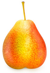 Red Pear on white background , Pear fruit isolate on white with clipping path.