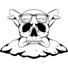 skull skull mascot character