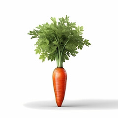 Single Carrot Realistic Nature Illustration