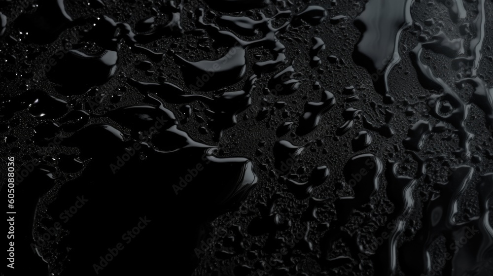 Poster black background with water drop texture. generative ai aig21.