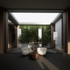 Fototapeta na wymiar 3D Modern Villa Design