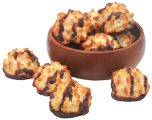 Tasty coconut chocolate cookies