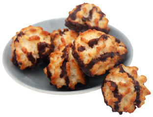 Tasty coconut chocolate cookies