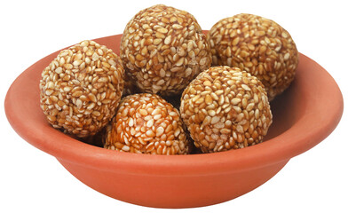 Sesame caramel laddu