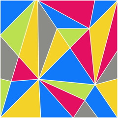 square colorful triangle geometric pattern vector for print