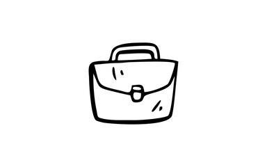 BAG Doodle art illustration with black and white style.