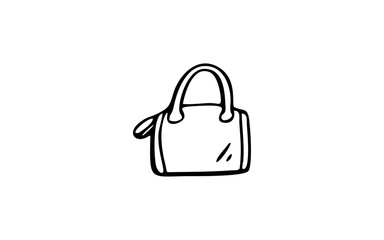 BAG Doodle art illustration with black and white style.