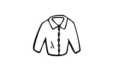 SHIRT Doodle art illustration with black and white style.