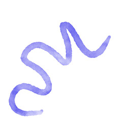 Blue Watercolor Doodle Squiggle