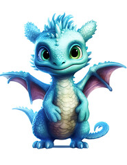 Fototapeta premium Adorable Baby Dragon, Pastel Colors, Nursery, Children's Wall Art, Whimsical, Cute. Generative AI