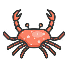 Crab icon for seafood or ocean animal