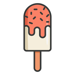 Ice cream stick icon for summer food