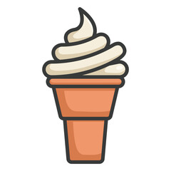 Ice cream cone for food or desserts