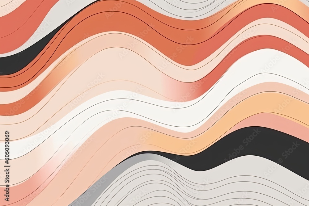 Poster an abstract background with flowing waves and curves Generative AI