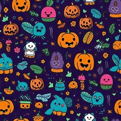 halloween pattern seamless background for textiles, fabrics, covers, wallpapers, print, gift wrapping and scrapbooking 