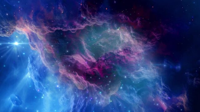Cosmic Nebula and Galaxy Journey &ndash; 4K 3D Space Animation