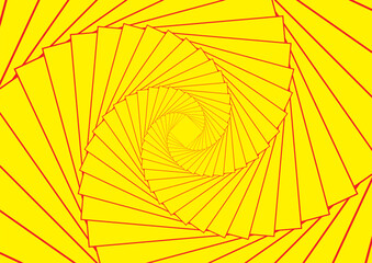 yellow square twirl pattern background