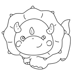 Cute Dinosaur Outline 