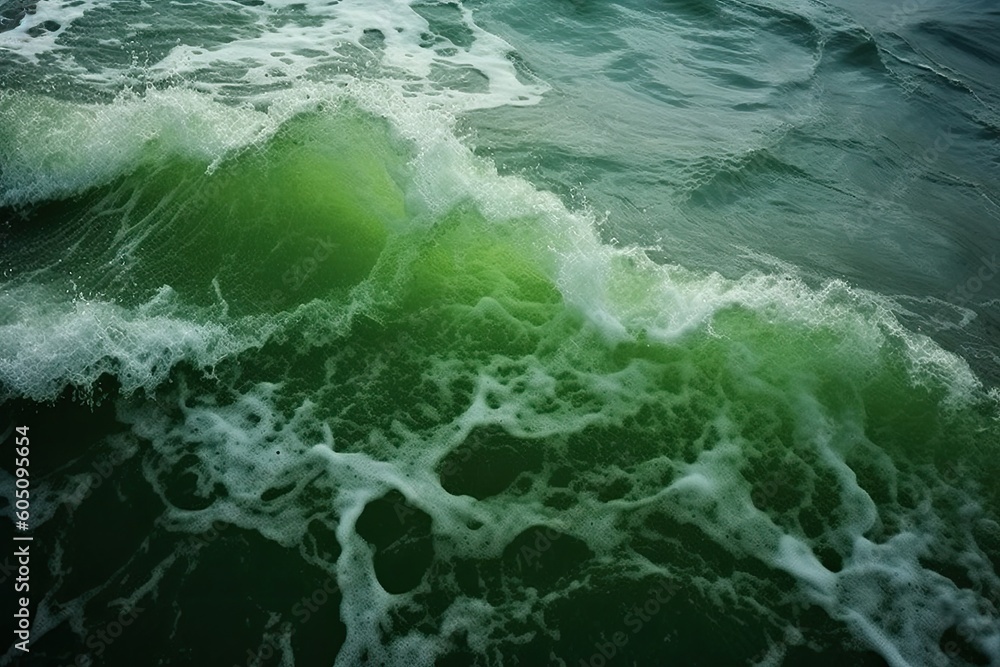 Poster serene beach with calm waves lapping onto the shore generative ai