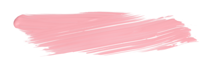 Shiny pink brush watercolor painting isolated on transparent background. watercolor png